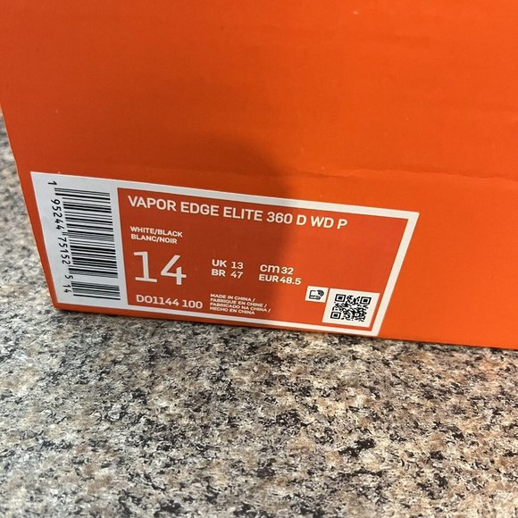 Nike Vapor Edge 360 Elite Flyknit Detachable Cleats White Mens Size 14 Wide - Picture 10 of 10